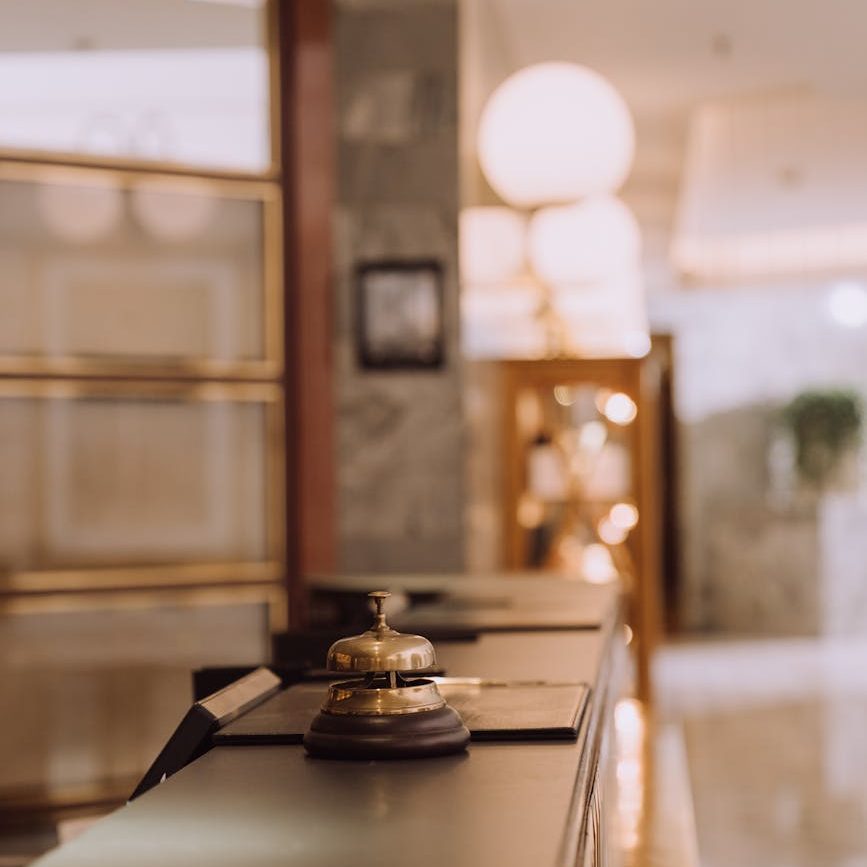 bell on hotel counter
