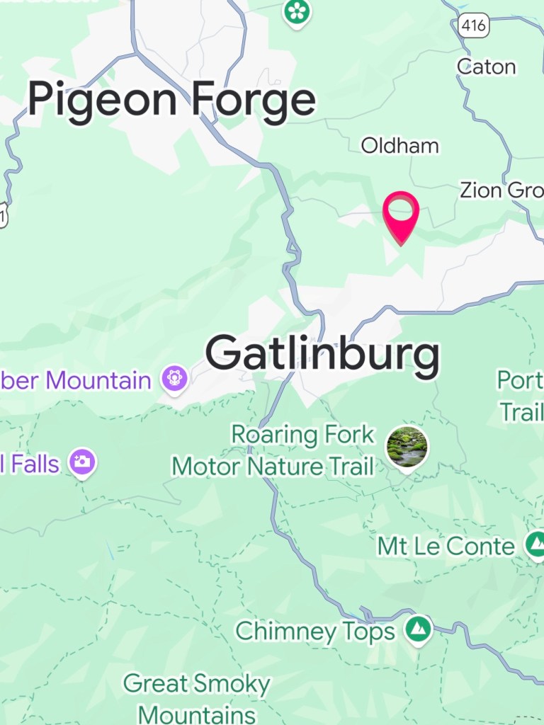 location and info for Heavenly Haven Cabin in The Great Smoky Mountains